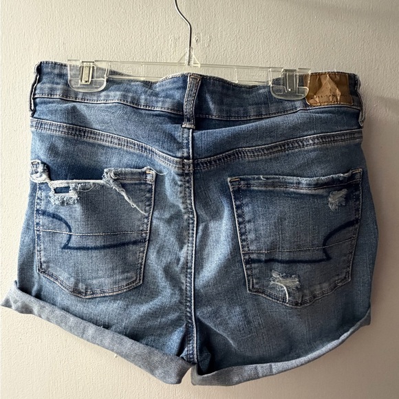 American Eagle Outfitters Ripped Blue Jean Shorts - Picture 2 of 4